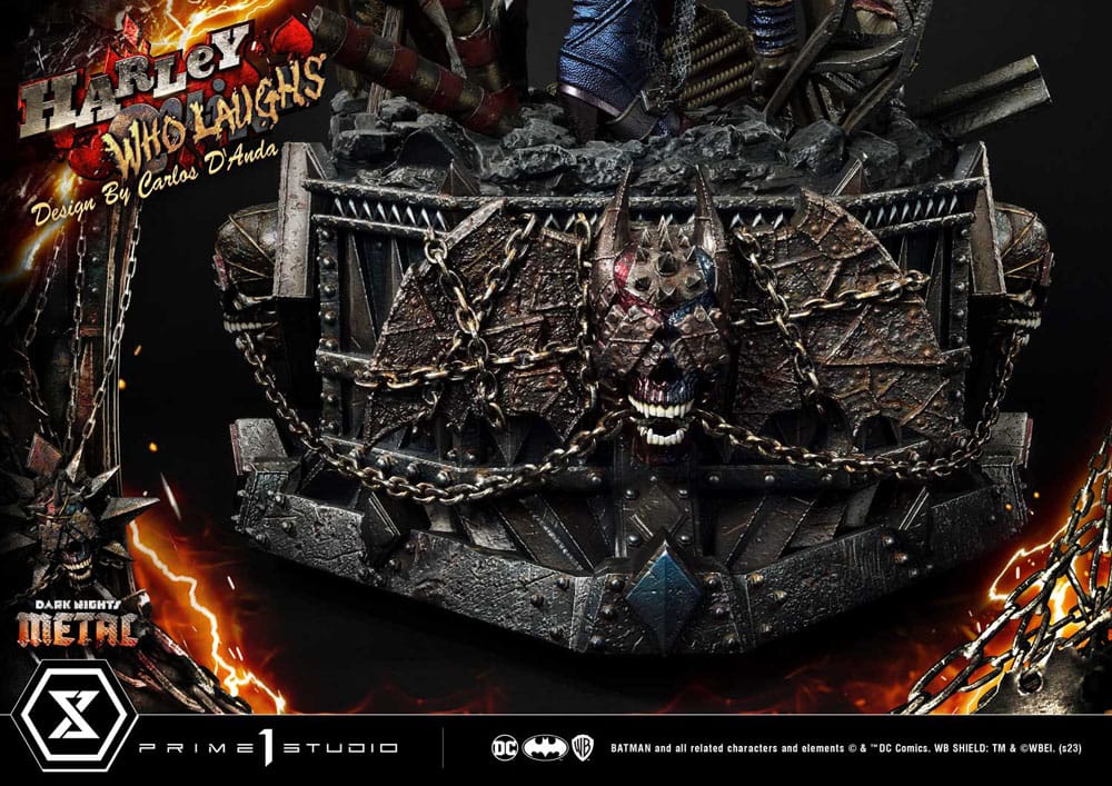 Dark Nights: Metal Museum Masterline Series Statue 1/3 Harley Quinn Who Laughs Concept Design by Caelos D`anda Deluxe Bonus Version 78 cm